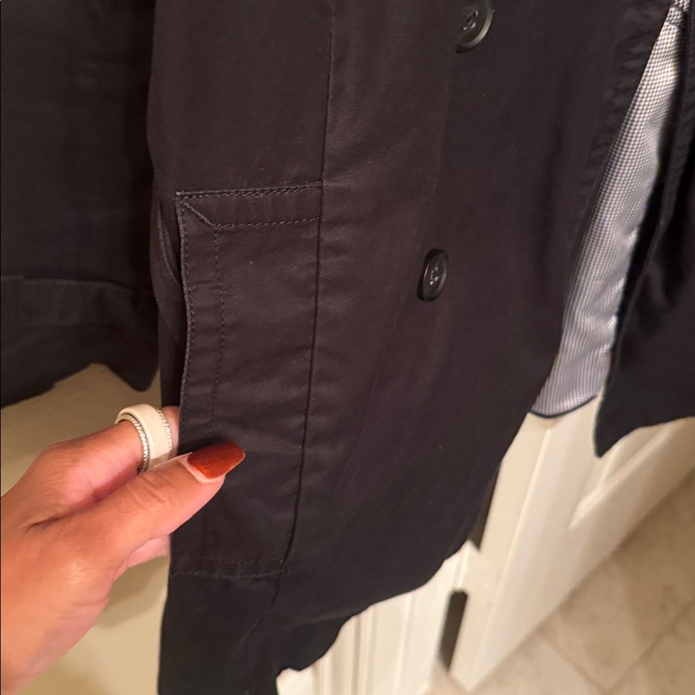 Banana Republic Dark Charcoal Double-Breasted Coat - Picture 3 of 6